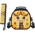 thumbnail image 1 of Giraffe Kids Lunch Bag Sets with Utensil Bag Pouch for Boys Thermal Free Adjustment of Shoulder Strap Length 50-120Cm Thermal Lunch Box Set Removable and Switchable Portable Mode, 1 of 5