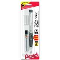 Pentel .5mm Twist Erase Click Mechanical Pencils - #2 Lead - 0.5 mm Lead Diameter - Refillable - Transparent Barrel - 1 / Pack | Bundle of 5