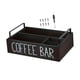 thumbnail image 5 of Organizador de estación de café Organizador de barra de café Cápsula de café multifuncional de madera negro, 5 of 9