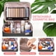 thumbnail image 4 of Bolsa de maquillaje HXLGMD grande con espejo, funda de viaje de doble capa, 4 of 7