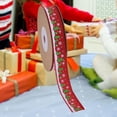 thumbnail image 3 of 8 Yard Christmas Ribbon Wrapping Ribbon for Gift Box Bouquets Greeting Cards Red Tree, 3 of 8