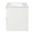 thumbnail image 6 of Sink Vanity Cabinet, White, Ceramic, Wood, Modern Contemporary, Hotel Bedroom Bathroom Master Suite Guest, 6 of 9