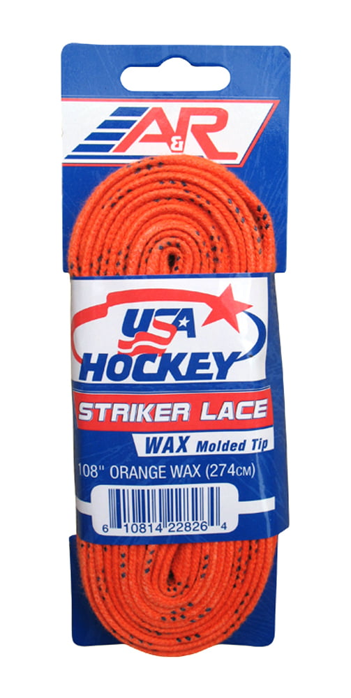 A&R 2 Pack 2 Pairs 84"-120" Hockey Referee NON-WAXED Skate Laces Solid White 