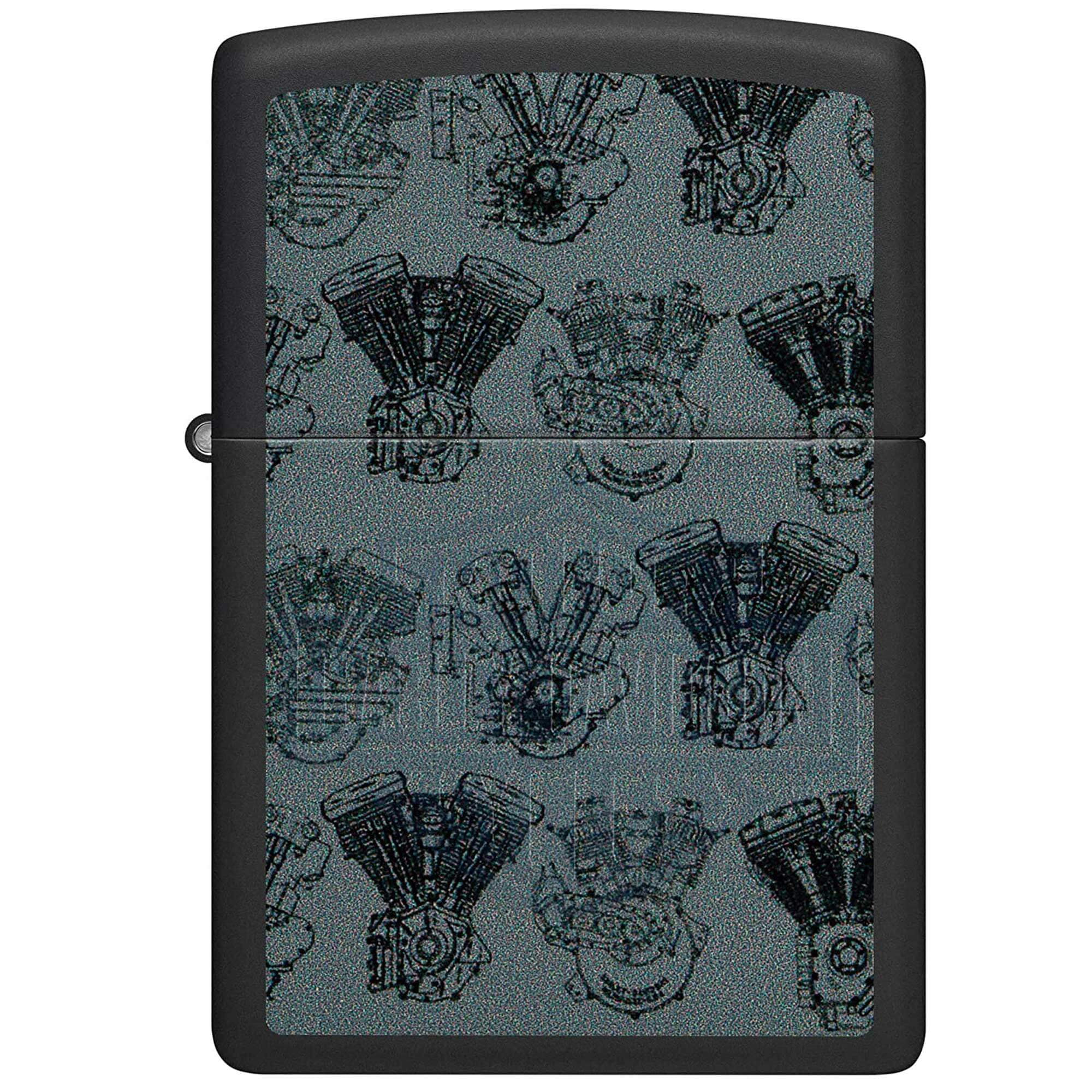Zippo 48600 Harley-Davidson Black Light Logo Windproof Lighter