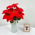 thumbnail image 2 of Bouquet Floral en Velours Soie Roses Rouges Arrangement pour Maison Centre de Table Fête, 2 of 5