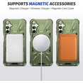 thumbnail image 3 of Military Grade Samsung Galaxy A54 5g Case with Stand and Magnetic Mount Black, Durable 2 in 1 Soft TPU Shell and Hard PC Cover Samsung A54 5g Phone Case Shockproof (Dark Green), 3 of 16