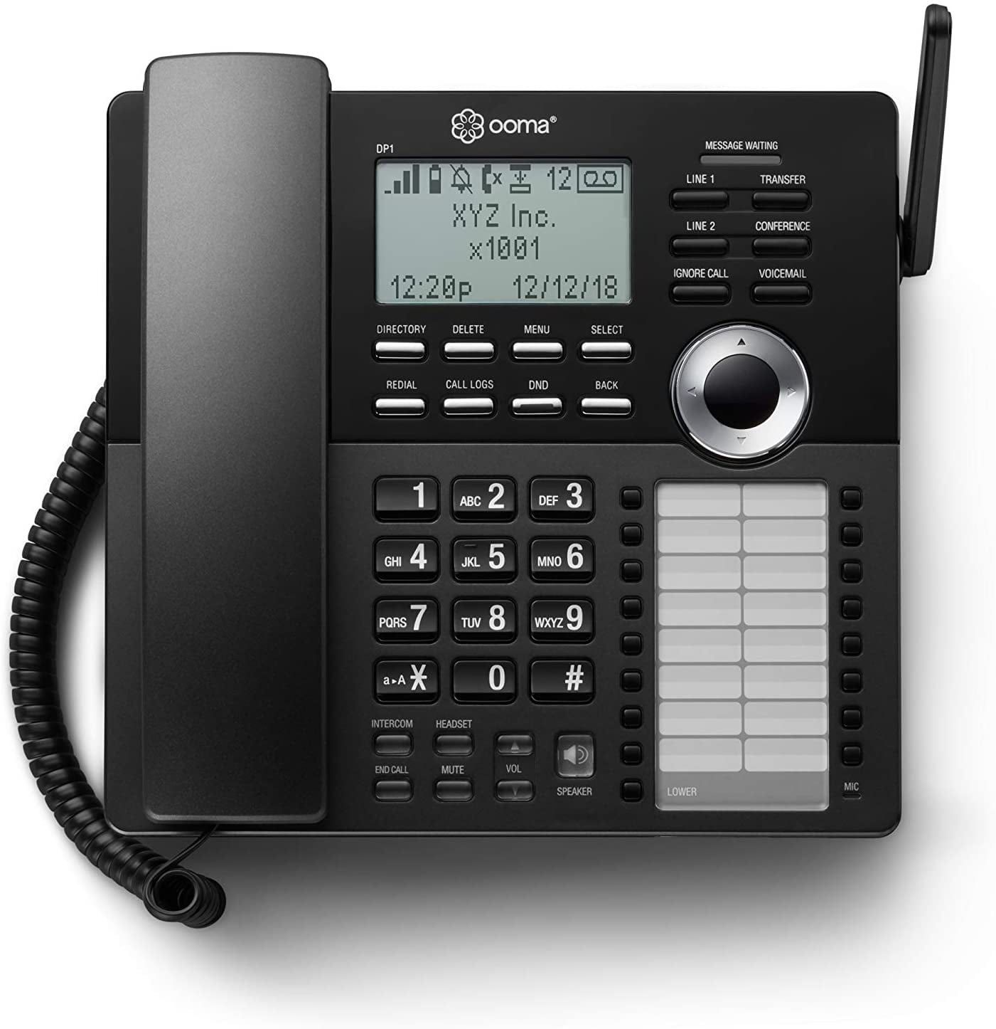 Ooma Office DP1-O Business Desk Phone –Connects wirelessly to Ooma