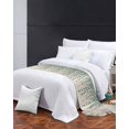 thumbnail image 2 of Bed Runner Scarf King Size, Teal Green Eucalyptus Leaves Stain Bed Runners & Scarves for Foot of Beds, Spring Plants Country Beige Decorative Bedding Runner Scarf for Hotel Home Bedroom 94 x20 Inch, 2 of 6