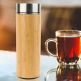 thumbnail image 3 of Mantén tu té y café calientes mientras viajas con esta taza de viaje con aislamiento al vacío de bambú sostenible, 3 of 8