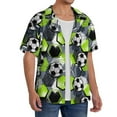 thumbnail image 4 of Sigee Football Print Men's Shirts Casual Button Down Short Sleeve Summer Beach Shirt Hawaiian Vacation Shirts Tee Shirt-X-Large, 4 of 7