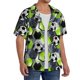 thumbnail image 2 of Fotbe Football Camisa Estampada de Manga Corta para Hombre, Casual de Verano, Estilo Playero, Sin Arrugas-Large, 2 of 5