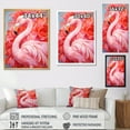 thumbnail image 4 of Designart "Flamingo Retreat II" Animals Flamingo Floater Framed Canvas Prints, 4 of 5
