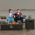 thumbnail image 2 of Costway 42.5" Magnesium Oxide Propane Gas Fire Pit with Hideaway Tank Holder Lava Rocks, 2 of 10