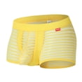 thumbnail image 2 of COSFO Transparent Men Underwear Boxer Brief Breathable Striped Underwear Ice Silk Classic Fit Support Pouch Men Underwear, 2 of 5