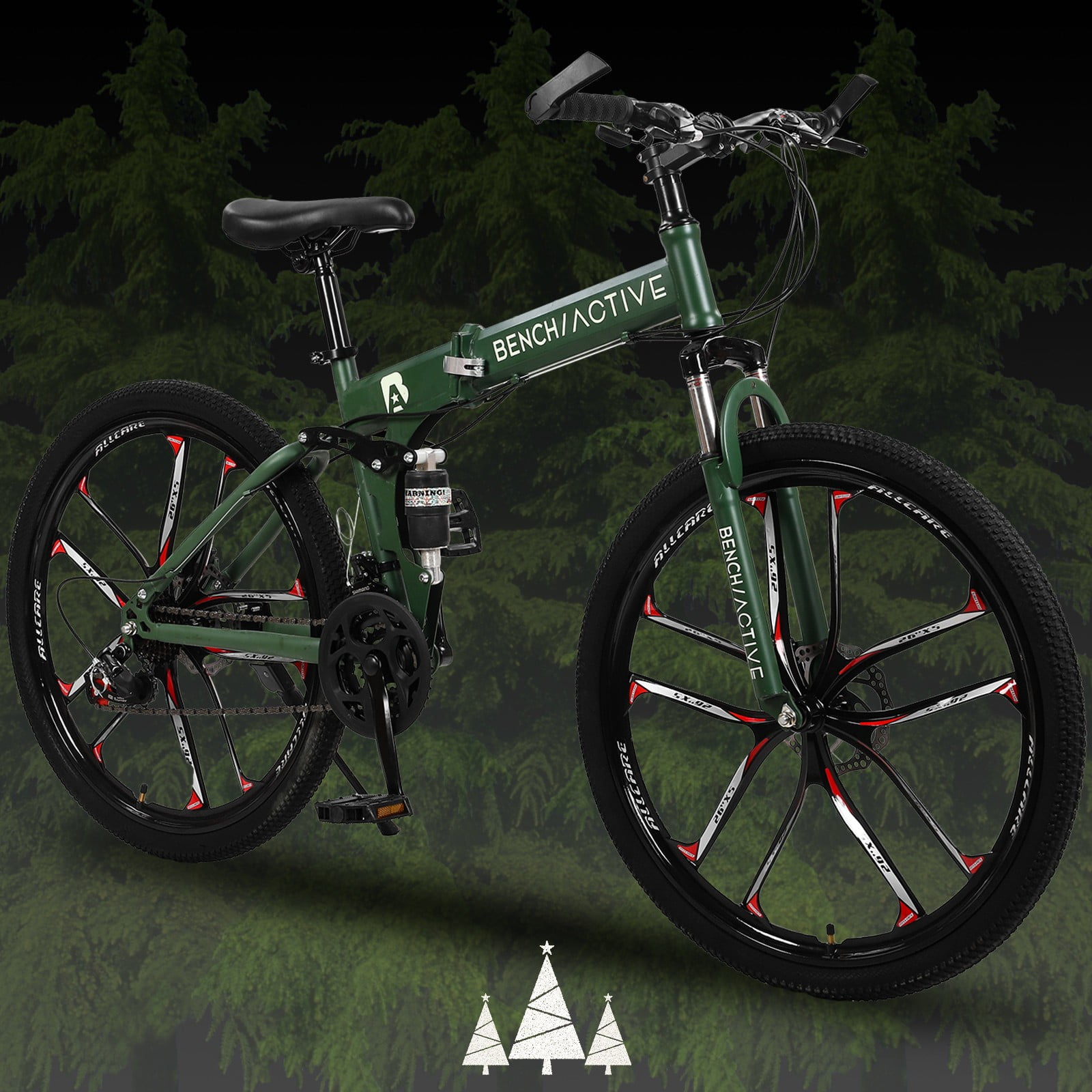 Details about   Outroad Mountain Bike 21 Speed 26 in Folding Bike Double Disc Brake Bicycles 