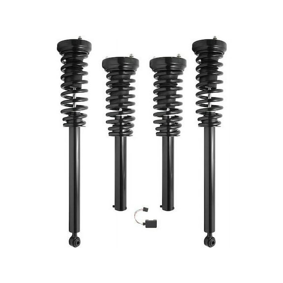 Front and Rear Air Spring to Coil Spring Conversion Kit - Compatible with 2007 - 2013 Mercedes-Benz S550 RWD 2008 2009 2010 2011 2012