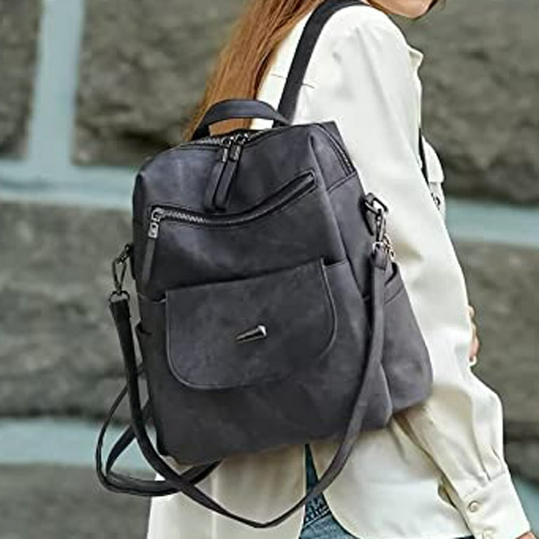 PU Leather Backpack Purse Fashion Multipurpose Design Handbag