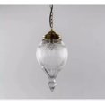 thumbnail image 2 of Antique Vintage Art Deco Nouveau Brass Glass Ceiling Fixture Hanging Light Lamp, 2 of 2