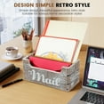 thumbnail image 5 of Wood Mail Organizer Vintage Mail Holder Countertop Mail Basket Wall Mount Mail Organizer Box Easy to Install Mail Bin Mail Holder Box Envelope Holder for Office Home Desktop Wall, 5 of 11