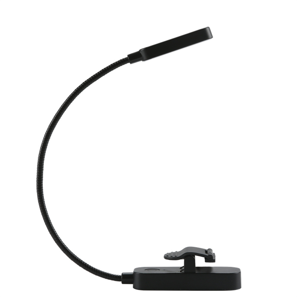 Small Clip On Light 8 LED Flexible Gooseneck Reading Lamp 3 Color Modes