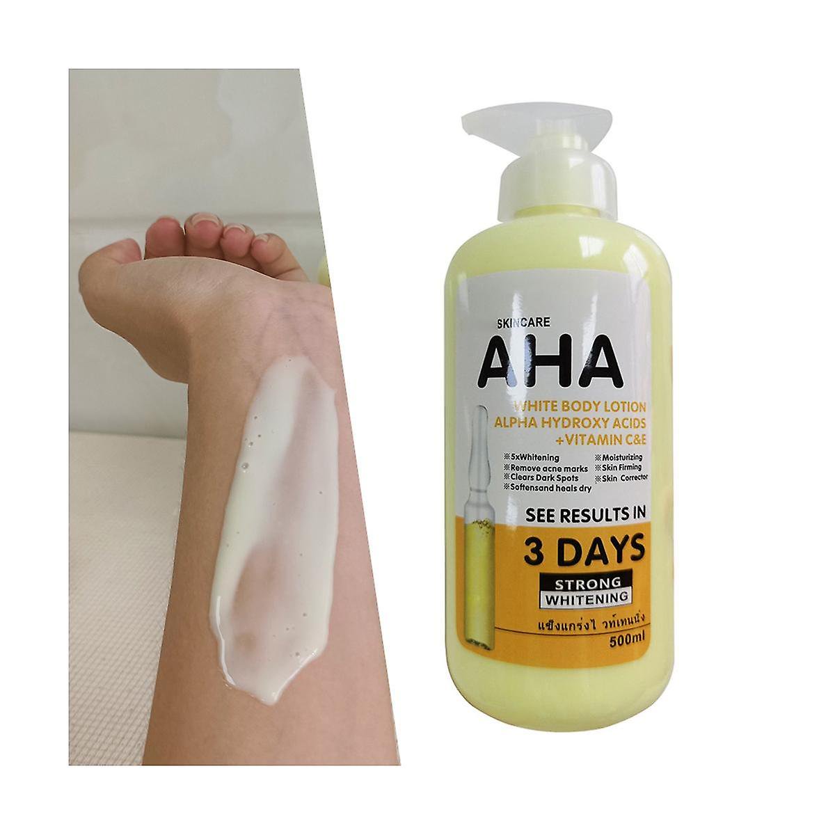 AHA & Vitamin C Brightening Body Cream - 500ml For Dark Spots, Acne Scars & Even Skin Tone - SPF 10 13 thumbnail image
