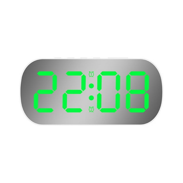 Maytalsory Horloge de Table Deux Alarmes Réglage de Luminosité Mode Nuit 2. Réveil Heure Lumière Blanche Verte