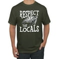 thumbnail image 2 of Wild Bobby Respect The Locals Save Our Oceans Turtle Animal Lover Men Graphic Tee, Military Green, 3X-Large, 2 of 6