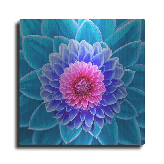 Luxe Metal Art 'The Color Treasure 9' by Ata Alishahi, Metal Wall Art, 24"x24"