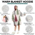 thumbnail image 5 of Wearable Oversized Blanket,Multicolor Christmas Tree Pattern Wearable Blanket Hoodie for Adults,Cozy Hooded Blankets with Super Pockets,Super Warm Fuzzy Pullover for Women & Men, 5 of 6
