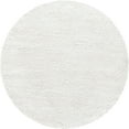 thumbnail image 2 of Unique Loom Davos Shag Collection Area Rug - Solid (4' 1" Round White/Ivory), 2 of 6