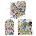 thumbnail image 4 of Love Stand Mixer Cover, Colorful Hearts and Butterflies Silhouettes Doodle Style Happy Valentines Day Pattern, Kitchen Appliance Organizer Bag Cover with Pockets, 5 Quarts, Multicolor, by Ambesonne, 4 of 4