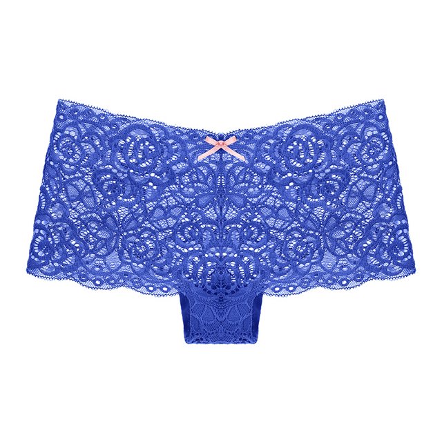 Bóxers de encaje sexys para mujer, calzoncillos sin costuras para mujer, pantalones de encaje transpirables de cintura baja para mujer