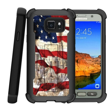Samsung Galaxy S7 Active Case | S7 Active Phone Case [ShockWave Armor] Shock Resistant Heavy Duty Kickstand Case - New York USA