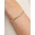 thumbnail image 6 of Fine Silver Plated Diamond Accent "S" Link Gold Tone Tennis Bracelet With Enamel Holiday Christmas Stocking Charm 7.25", 6 of 10