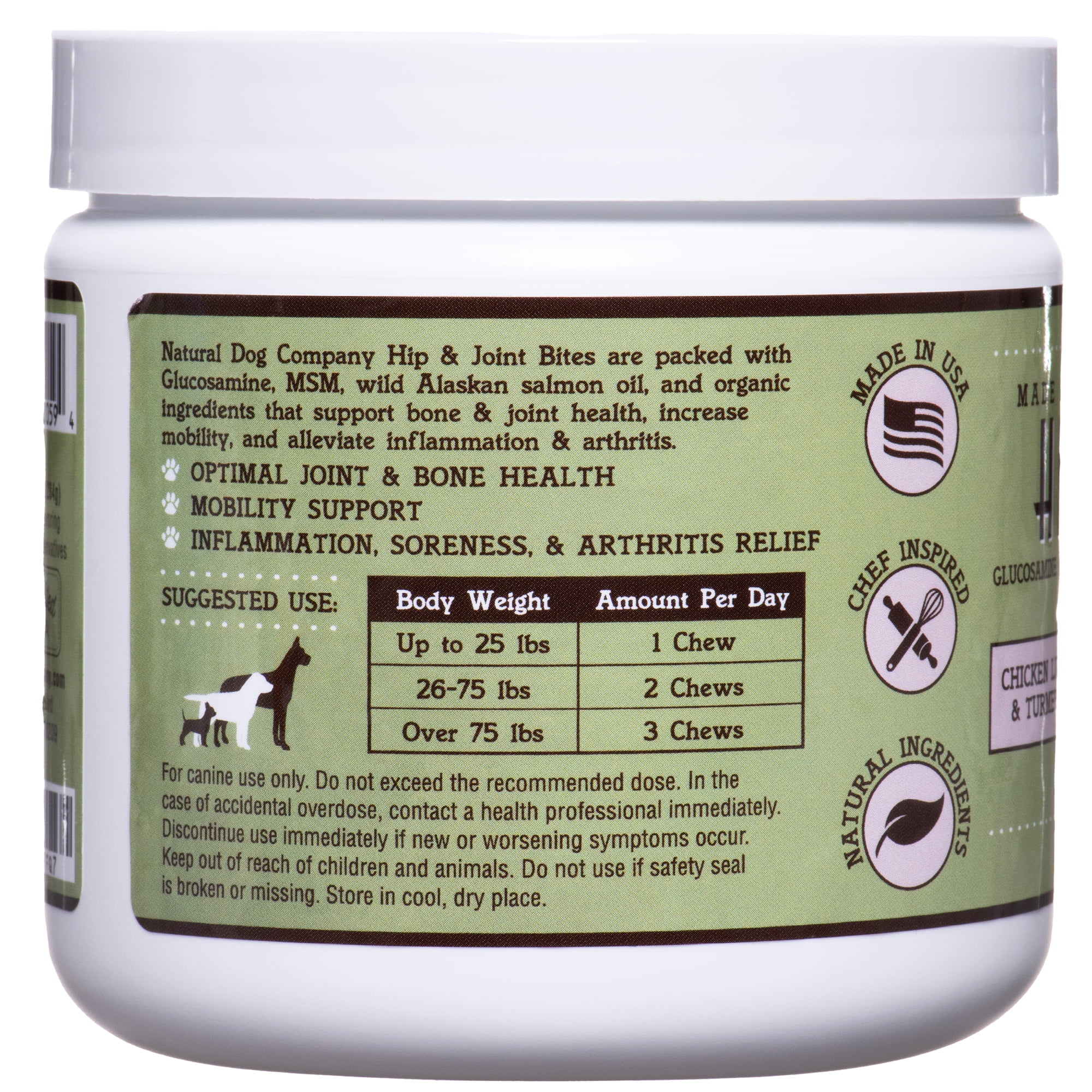 Natural Dog Company HIp Joint Supplement Chicken Flavor 90 Chews Walmart