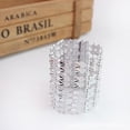 thumbnail image 2 of Servilletero de de imitación artificial Servilletero s de servilleta de plástico s de servilleta Adorno de boda para banquete Ce Plata Baoblaze Soporte de anillo de servilleta de diamantes de imitación, 2 of 6