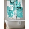 thumbnail image 4 of Turquoise Pink Sheer Curtains 72 Inch Length 2 Panels Set, Modern Abstract Art Botanical Voile Window Treatment Rod Pocket Curtains Sheers Drapes for Bedroom/Living Room/Kitchen 52"x72"x2, 4 of 7