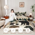 thumbnail image 3 of Manfei Wooded Pine Grove Full Size Comforter Sets,Vintage Family Bear Bedding Comforter Set,Green,Black Reversible,3 Pieces,1 Comforter and 2 Pillowcases, 3 of 7