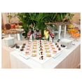 thumbnail image 6 of Mini Disposable Appetizer Plates - 1200 Pack 2.95 In. x 2.95 in. Plastic Dessert Plates - Design for Weddings, Birthdays, and Formal Parties - Stackable and Convenient - BPA, 6 of 9