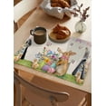 thumbnail image 4 of Placemat Easter Spring Flower Easter Egg Rabbit Kitchen Dining Table r Accessories 4/6pcs Heat Resistant Tableware Mat, 4 of 7