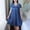 Blue, variant on Sakmal Casual Moomoo Womens Nightgown Lace Slip Knee Length Blue House Dress Short Sleeve Floral Nightgowns for Women