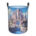 thumbnail image 1 of Balery Majestic Fantasy Castle Cesta de ropa redonda con asas, impermeable, independiente, para ropa, juguetes, dormitorio y familia-Medium, 1 of 6