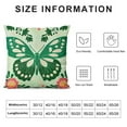 thumbnail image 6 of Awypu   Preppy Throw Pillows Covers Decorative Cute Preppy Aesthetic Pillow Covers Pink Smile Face Butterfly Flower Pillow Case for Bedroom Home,  2 pcs(Butterfly Flower) White, 6 of 6