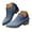 Blue, variant on Women's Ankle Boots V Cut Chelsea Slip on Short Fall Boots Chunky Low Heel Dressy Western Booties