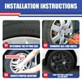 thumbnail image 7 of 16" Set of 4 Hubcaps Wheel Rims Cover for 2006-2011 Honda Civic Compatible with Steel Wheels Bolt on Installation(16-inch,Black Lacquer), 7 of 7