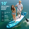 thumbnail image 3 of 10ft Inflatable Stand up Paddle Board 6" Thick SUP with Accessories, Double Action Pump, 3 of 9