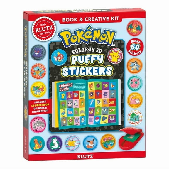 Pokemon Color-In 3D Stickers, (Hardcover)