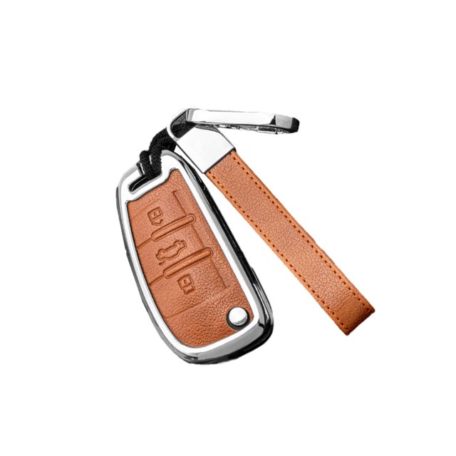 Kenally Estuche para llaves Bolsa sin costuras 360 ° Desbloqueo Llaves Titular Anti-arañazos Carcasa remota Ligero Protector portátil Plata Type2 NO2