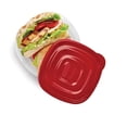 thumbnail image 6 of Rubbermaid TakeAlongs 2.9-Cup Square Food Storage Containers, 4-Pack, Red, 6 of 10
