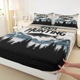 thumbnail image 3 of Manfei Fish Hunting Theme Bed Sheets 4 Pieces, Rustic Barn Door King Sheets, Vintage Lake House Sheet Set, Ultra Soft Home Decor, 3 of 7